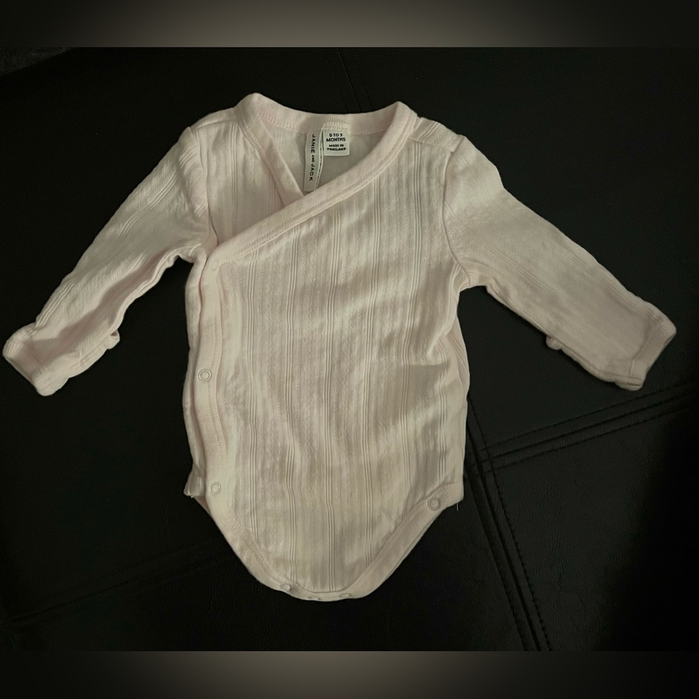 Janie and jack pink baby onesie